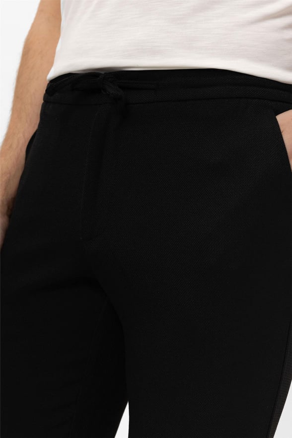 Siyah Slim Desenli   Jogger Pantolon
