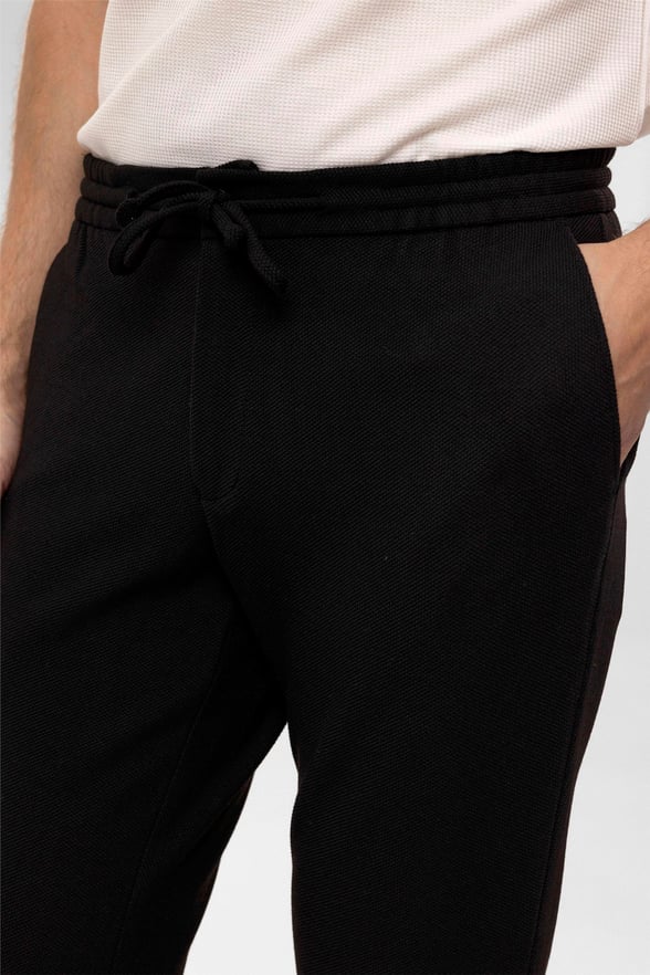 Siyah Slim Desenli   Jogger Pantolon