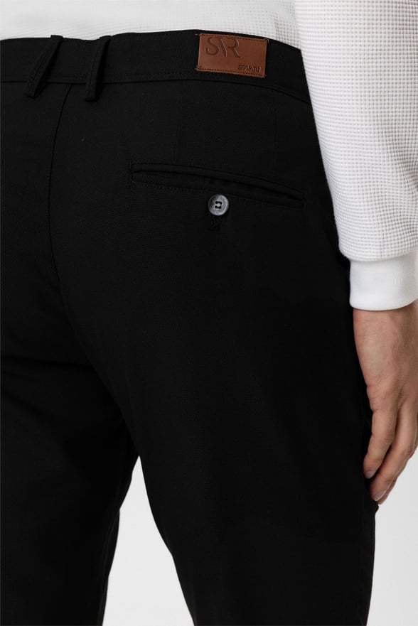 Siyah Slim Desenli Pantolon