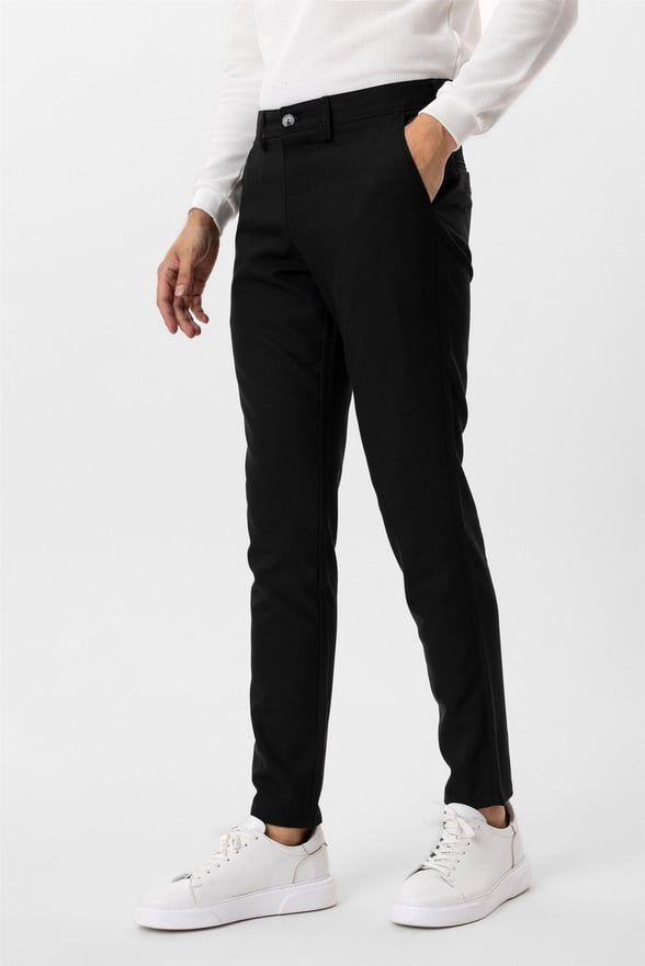 Siyah Slim Desenli Pantolon