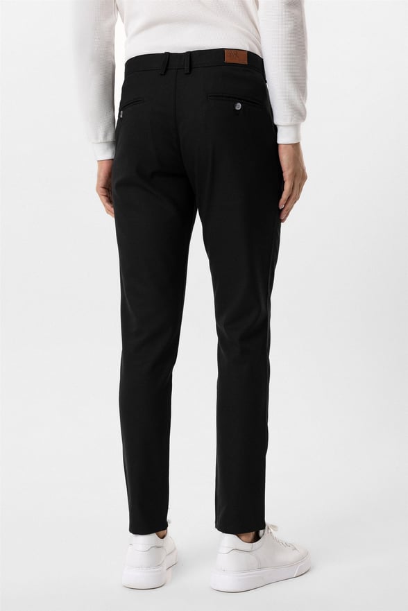 Siyah Slim Desenli Pantolon