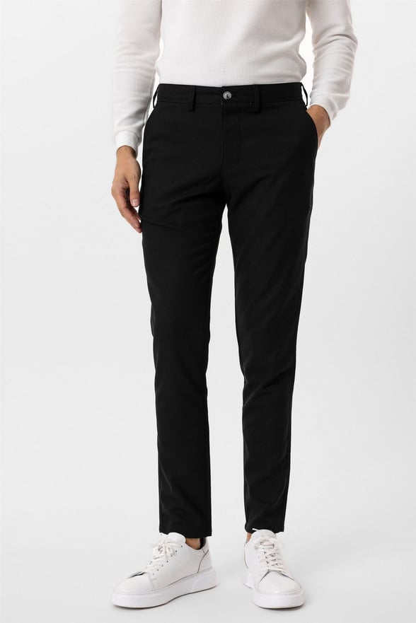 Siyah Slim Desenli Pantolon