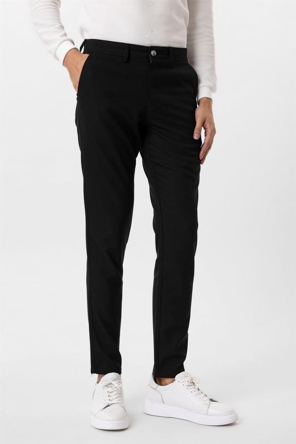 Siyah Slim Desenli Pantolon