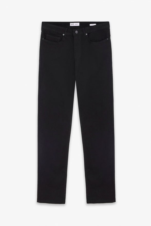 Siyah Slim Düz Casual Pantolon