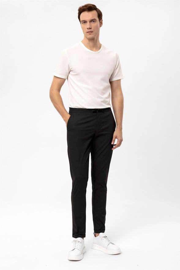 Siyah Slim Düz   Jogger Pantolon
