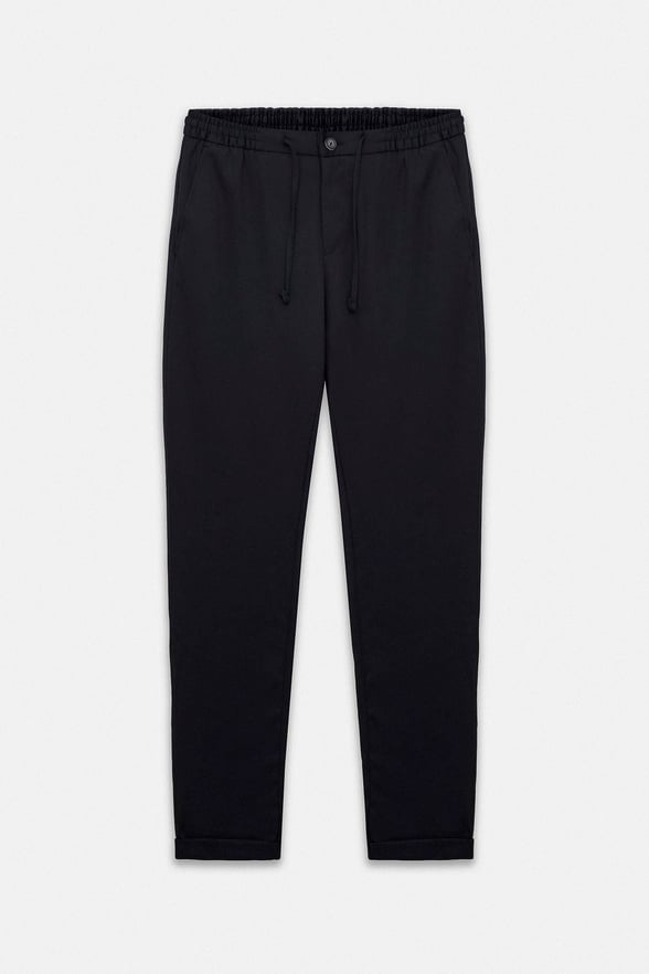 Siyah Slim Düz Jogger Pantolon