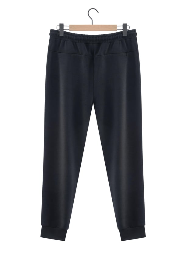 Siyah Slim Düz Jogger Pantolon