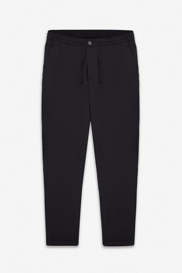 Siyah Slim Düz Jogger Pantolon