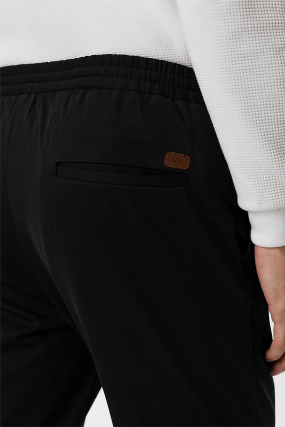 Siyah Slim Düz Jogger Pantolon