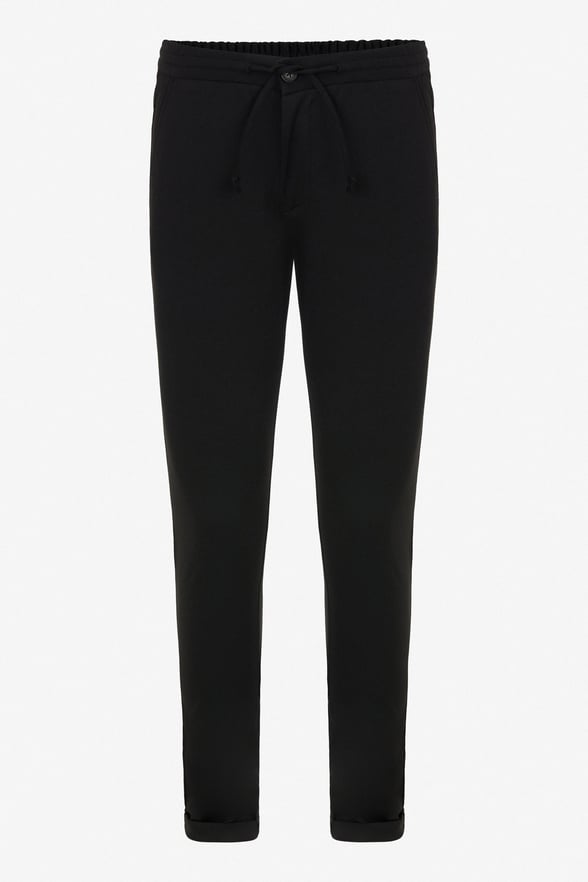 Siyah Slim Düz Jogger Pantolon