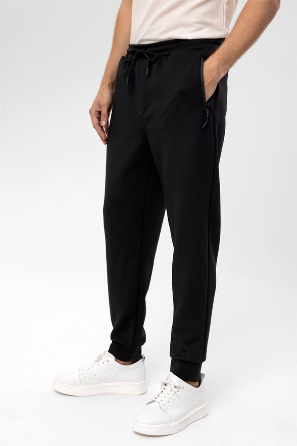 Siyah Slim Düz   Jogger Pantolon