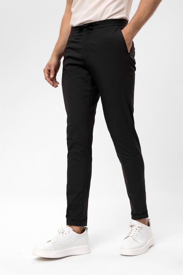 Siyah Slim Düz   Jogger Pantolon
