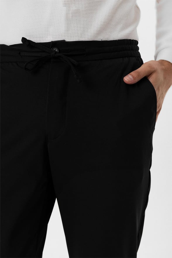Siyah Slim Düz Jogger Pantolon