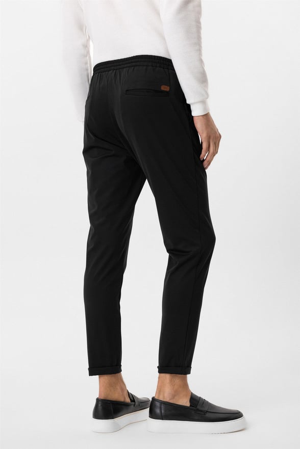 Siyah Slim Düz Jogger Pantolon