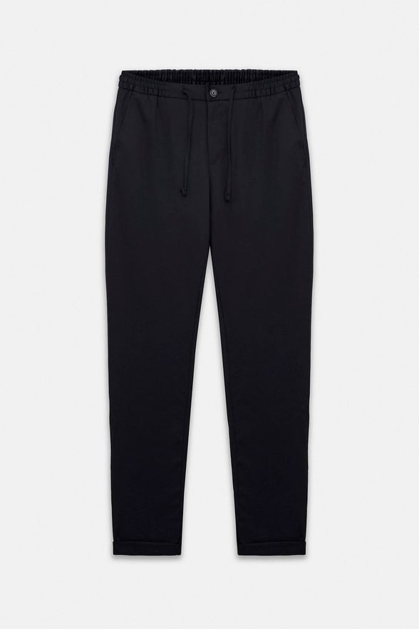 Siyah Slim Düz Jogger Pantolon