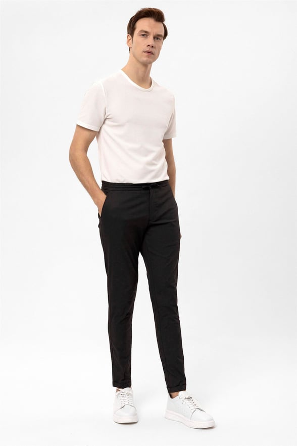 Siyah Slim Düz   Jogger Pantolon