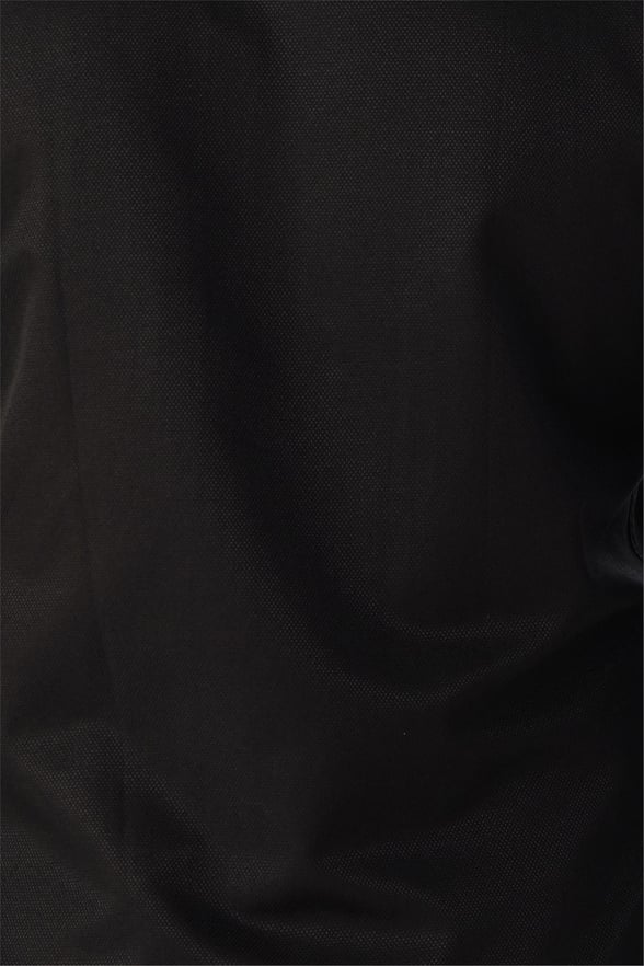 Siyah Slim Fit Armürlü Klasik Yaka Gömlek