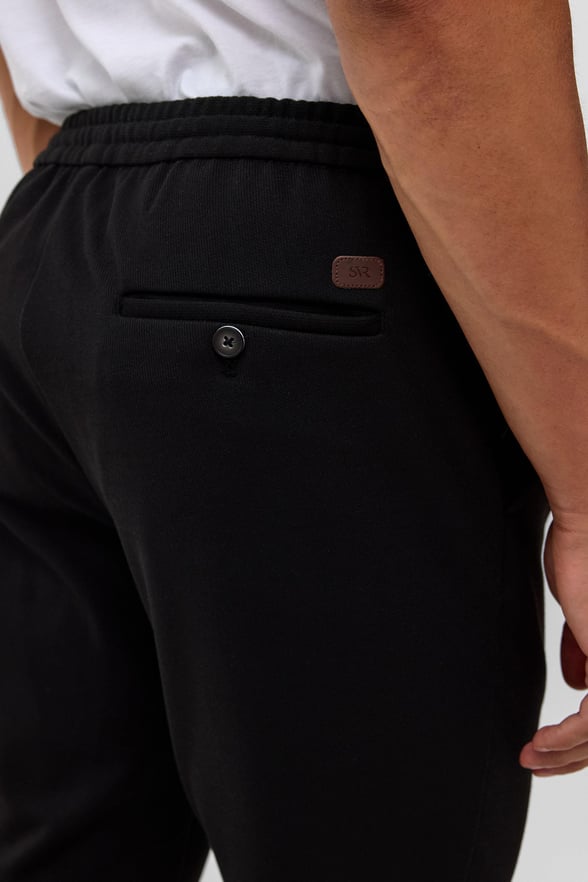 Siyah Slim Fit Düz Jogger Pantolon