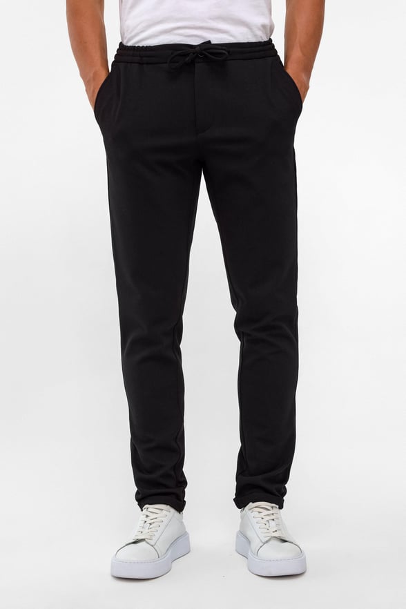 Siyah Slim Fit Düz Jogger Pantolon