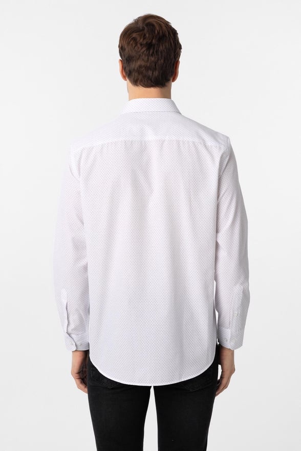 Siyah Slim Fit Düz Klasik Yaka Gömlek