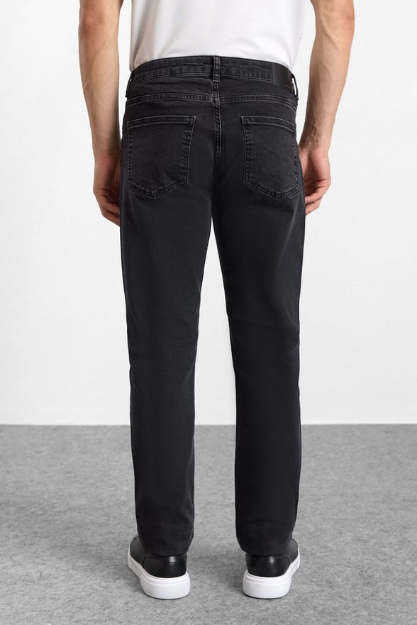 Siyah Slim Normal Bel Denim Pantolon