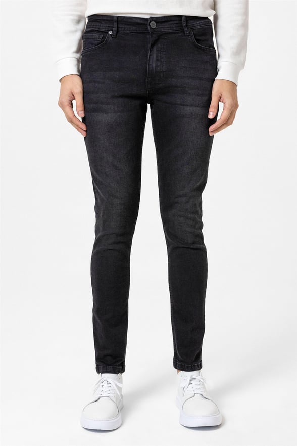 Siyah Süper Slim Denim Pantolon