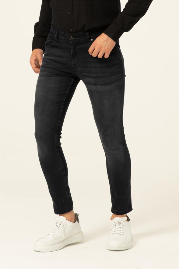 Siyah Süper Slim Denim   Pantolon