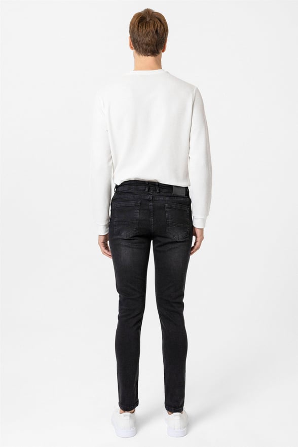 Siyah Süper Slim Denim Pantolon