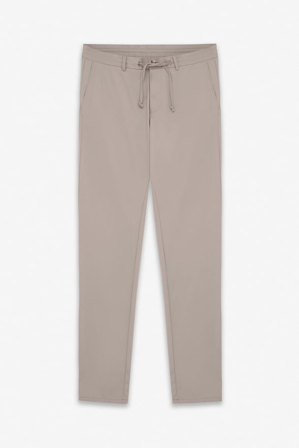 Sütlü Kahve Slim Mono Yaka Düz Torba Cep 6 Drop Spor Takım Elbise