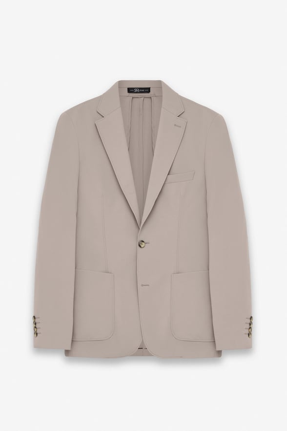 Sütlü Kahve Slim Mono Yaka Düz Torba Cep 6 Drop Spor Takım Elbise