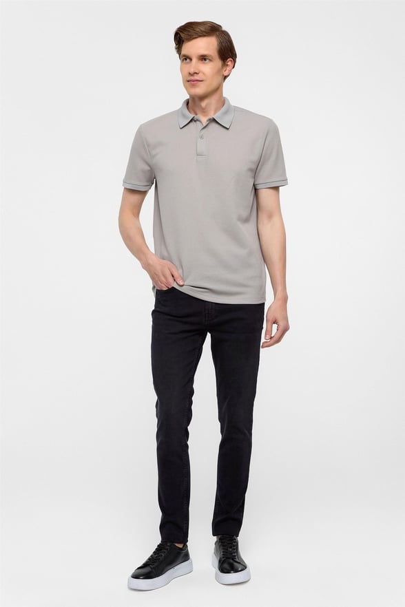 Taş Regular Armürlü Polo Yaka Tişört