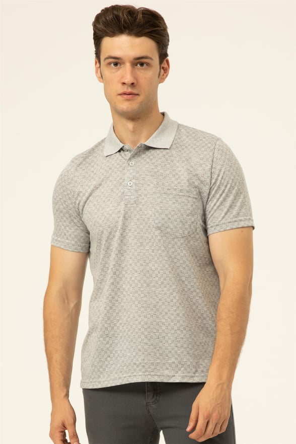 Taş  Regular Armürlü Polo Yaka  Tişört