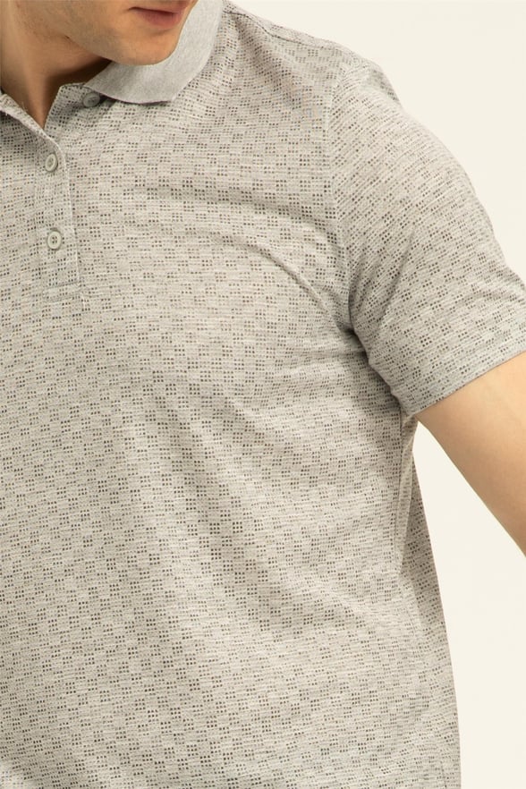 Taş  Regular Armürlü Polo Yaka  Tişört