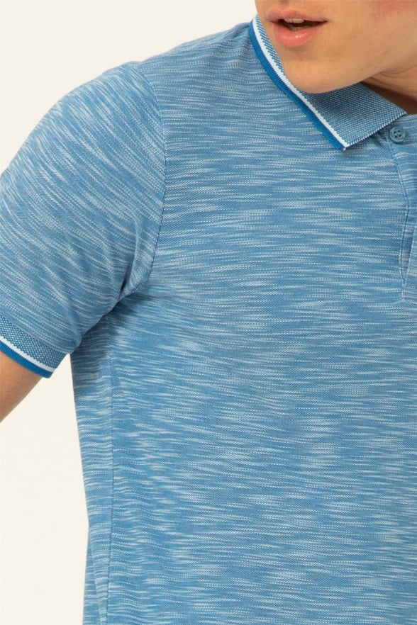 TURKUAZ Slim Armürlü Polo Yaka  Tişört