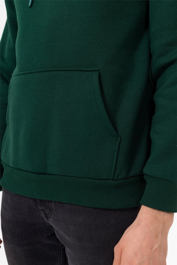YEŞİL HAKİ 4 Regular Düz Kapişonlu Yaka  Sweatshirt
