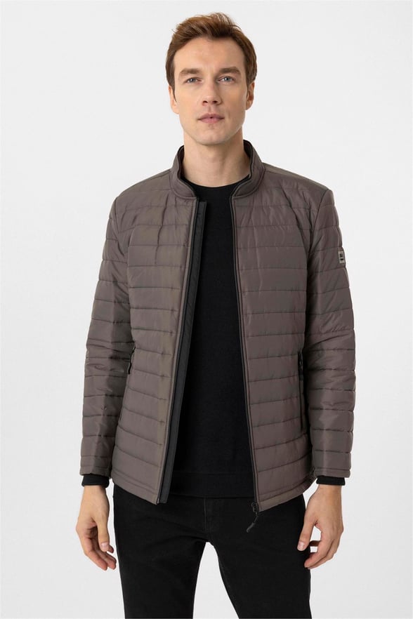 YEŞİL HAKİ 4 Slim Kapitone Mont