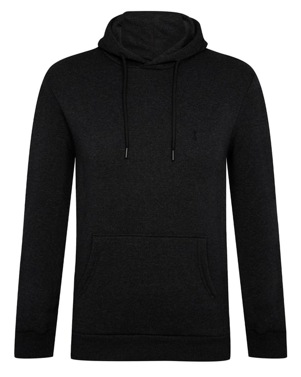 Açık Gri Regular Düz Kapişonlu Yaka  Sweatshirt