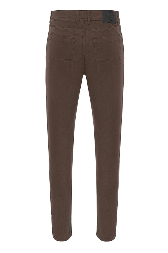 Açık Kahve Slim 5 Cep Kalıp Armürlü   Pantolon
