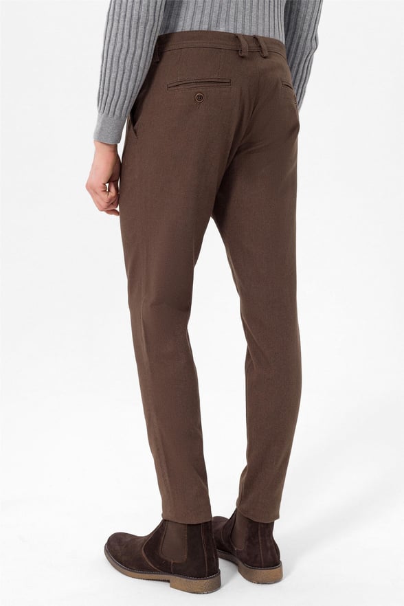 Açık Kahve Slim Armürlü   Pantolon