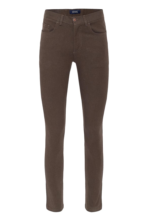 Açık Kahve Slim Armürlü   Pantolon