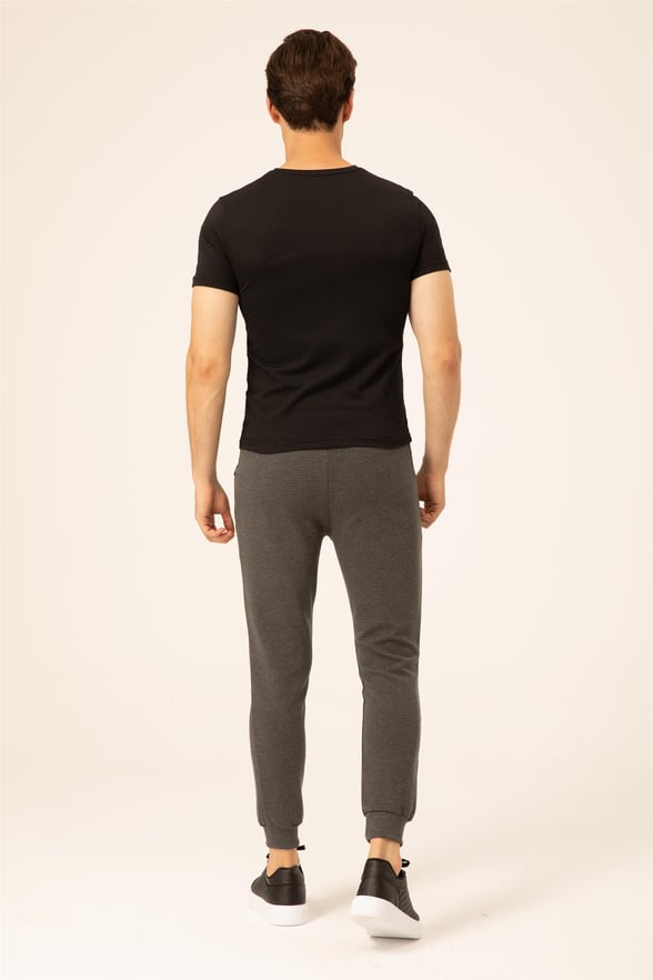 Antrasit Regular Armürlü   Jogger Pantolon