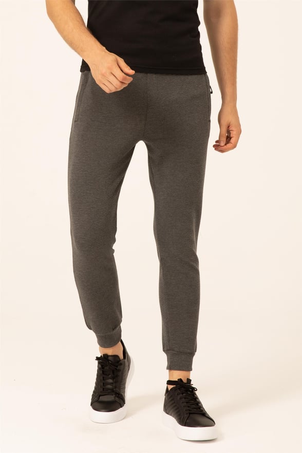 Antrasit Regular Armürlü   Jogger Pantolon