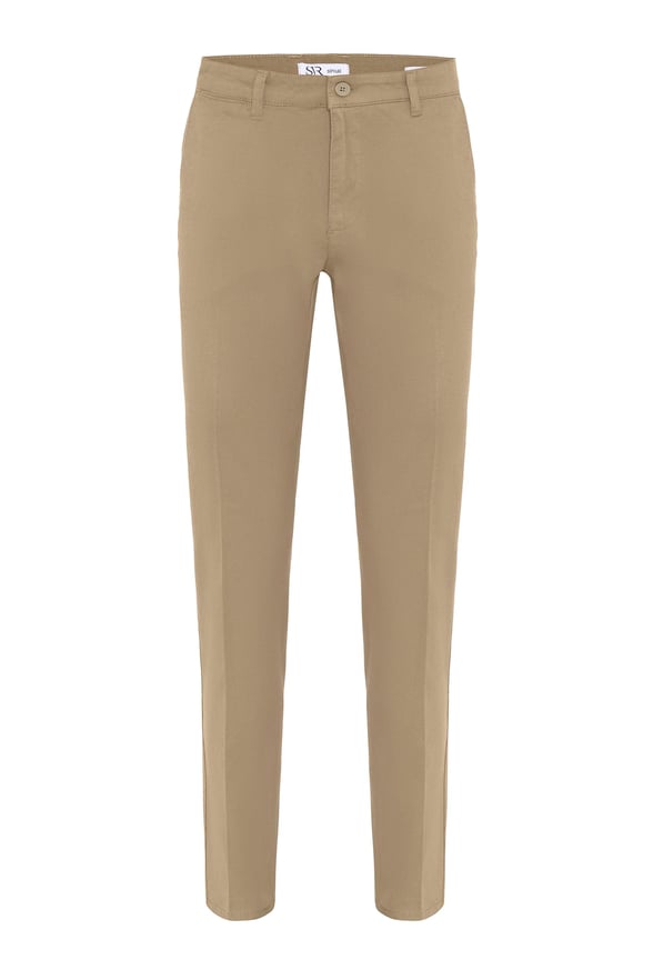 Bej Regular Armürlü Pantolon