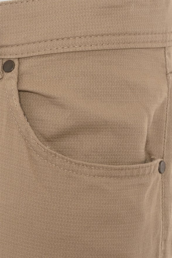 Bej Regular Armürlü Pantolon