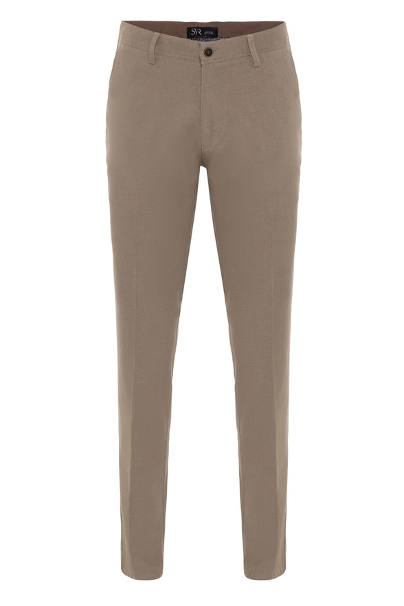 Bej Regular Armürlü   Pantolon
