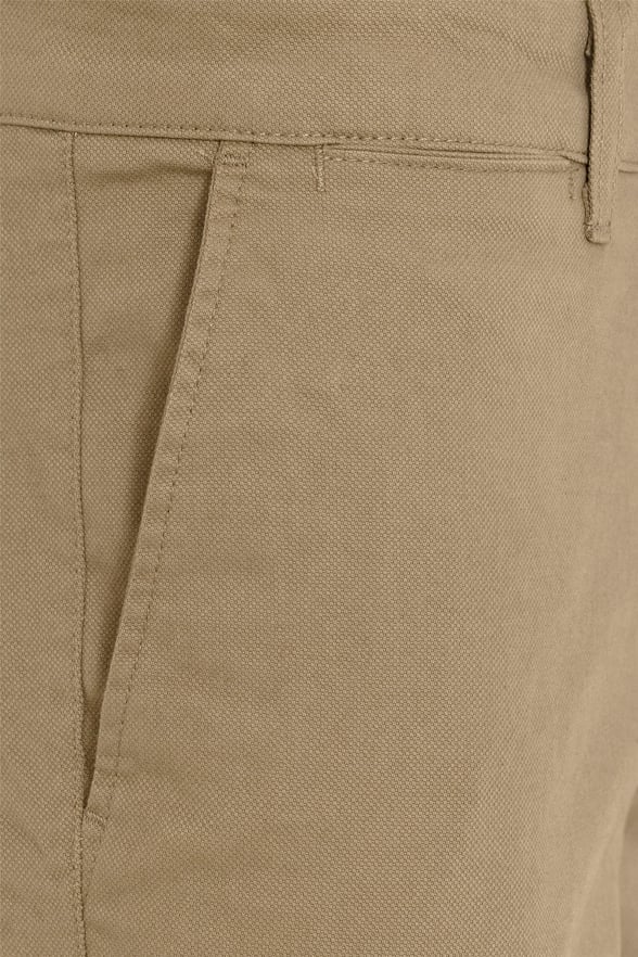 Bej Regular Armürlü Pantolon
