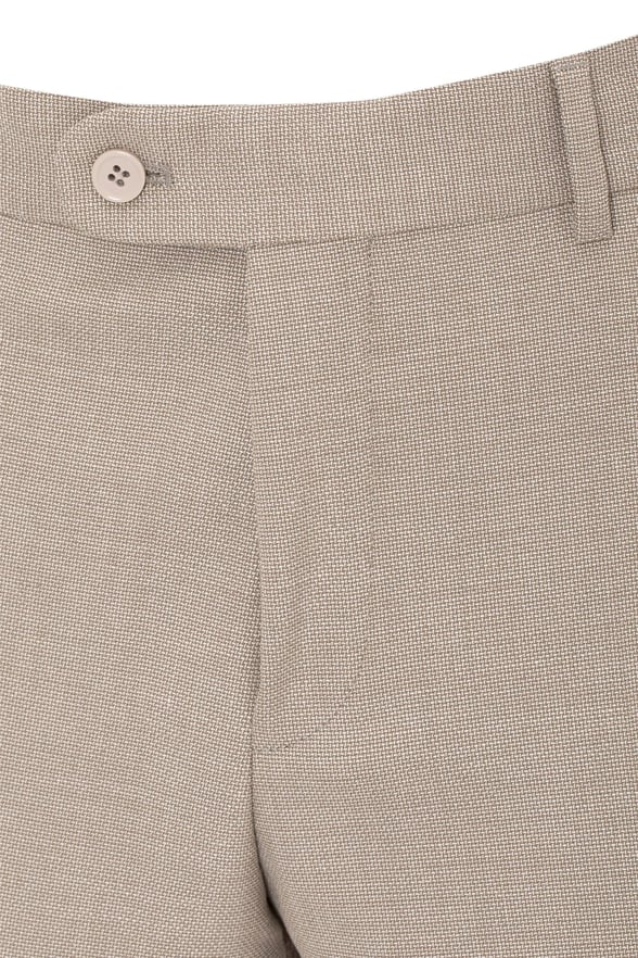 Bej Regular Desenli Pantolon