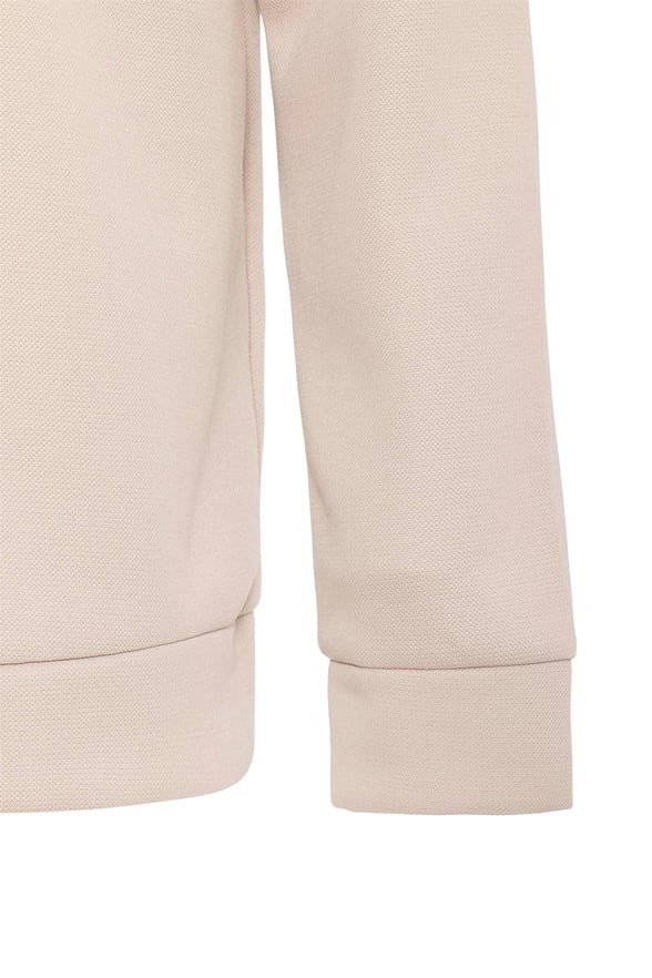Bej Regular Düz O Yaka Sweatshirt
