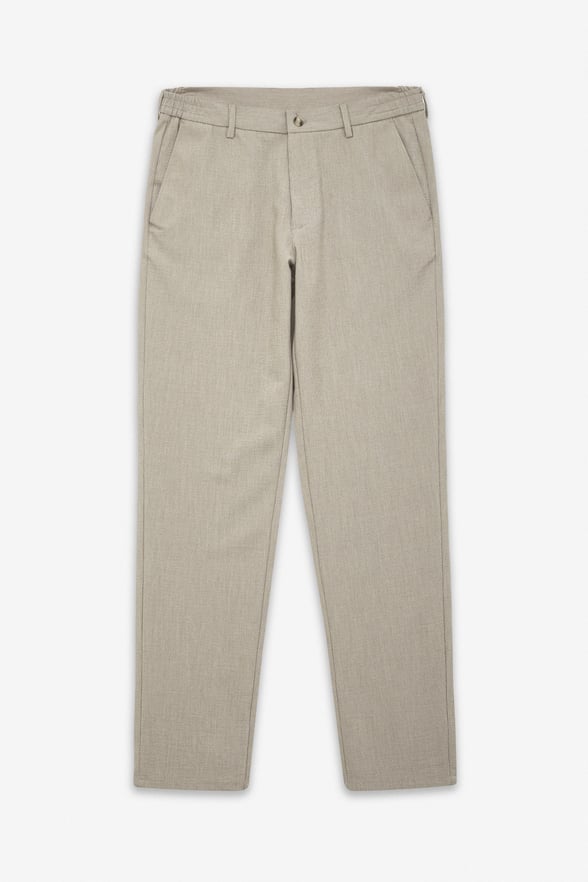 Bej Slim Düz Jogger Pantolon