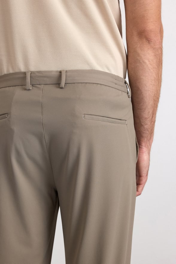 Bej Slim Düz Jogger Pantolon